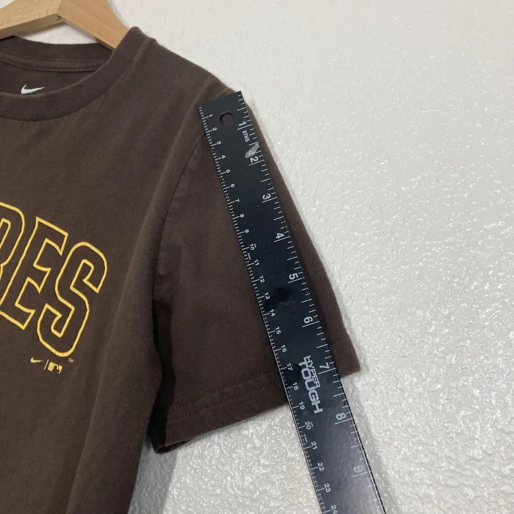 San Diego Padres Shirt Youth Medium Brown MLB Baseball Manny Machado 13 Nike Tee - Picture 6 of 9